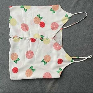 Rails citrus fruit crop cami 100% silk Small